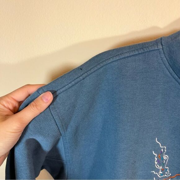 Great American Blue Embroidered Colorado Skier Ski Sweatshirt Medium - Picture 5 of 13